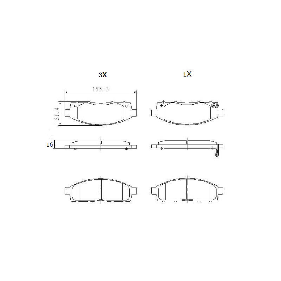 Pastillas Freno Mitsubishi Montero Sport 2008-2016 Delantero 2