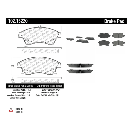 Pastillas Freno Chevrolet Cruze 2008-2016 Delantero