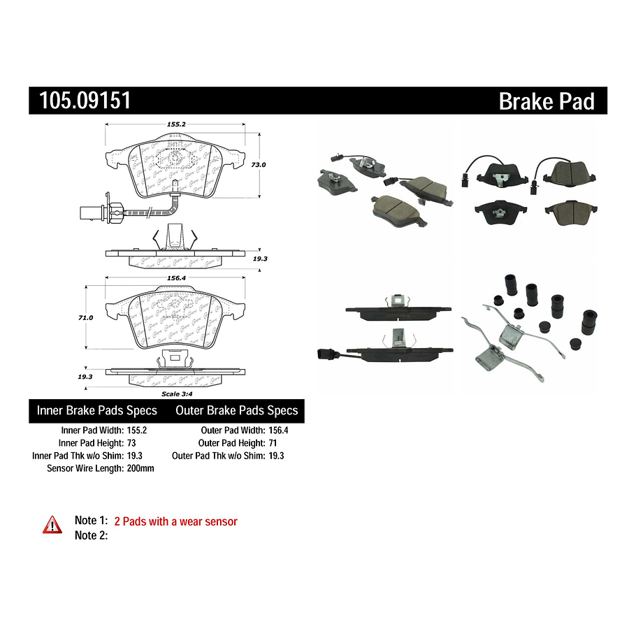 Pastillas Freno Seat León 2005-2012 Delantero 2