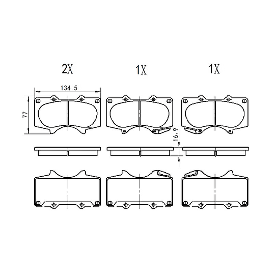 Pastillas Freno Toyota Fortuner 2005-2015 Delantero