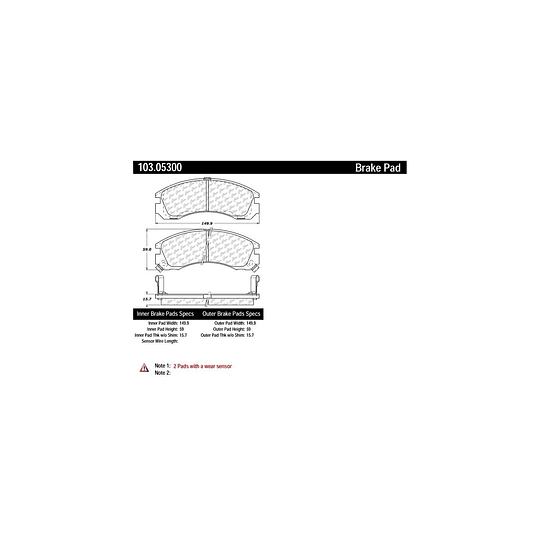 Pastillas Freno Mitsubishi Outlander 2001-2006 Delantero