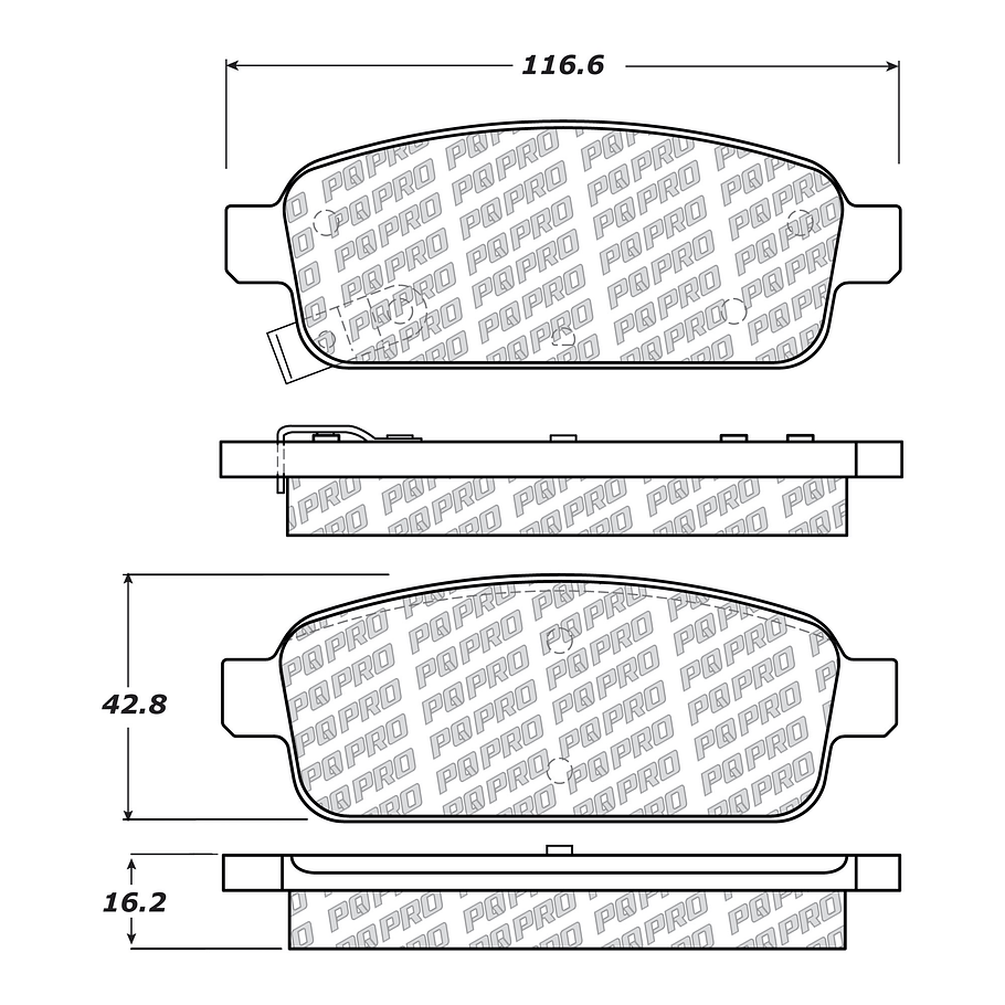 Pastillas Freno Opel Ampera 2010-2015 Trasero 2