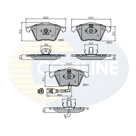 Pastillas Freno Skoda Superb 2001-2008 Delantero