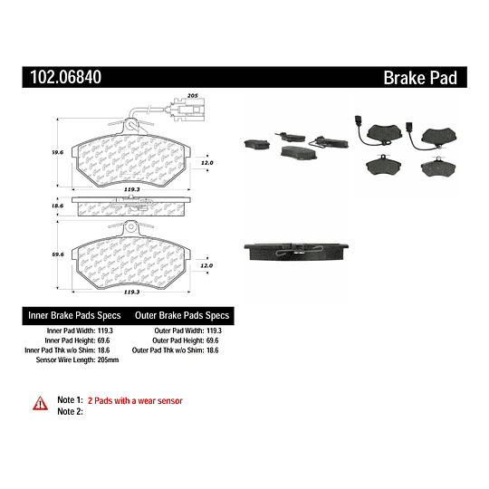 Pastillas Freno Volkswagen Golf Variant 1993-1999 Delantero