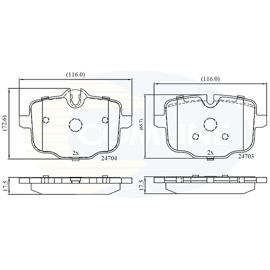 Pastillas Freno BMW 740e xDrive 2015-2022 Trasero