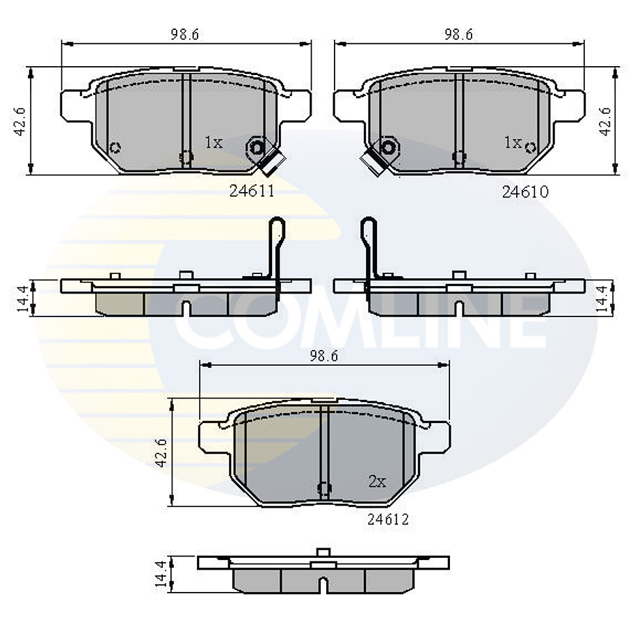 Pastillas Freno Toyota Corolla 2006-2013 Trasero 2