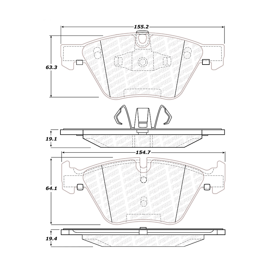 Pastillas Freno BMW 318d 2004-2013 Delantero 2