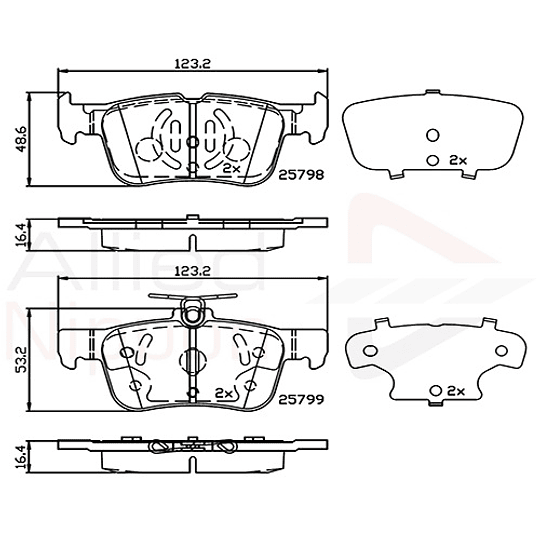 Pastillas Freno Lincoln MKZ 2013-2020 Trasero