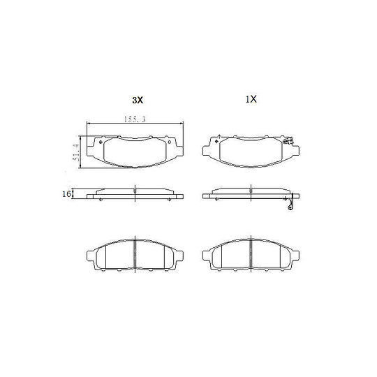 Pastillas Freno Mitsubishi Montero 2006-2021 Delantero