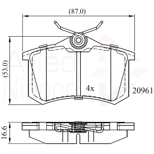 Pastillas Freno Peugeot 405 Break 1987-1997 Trasero