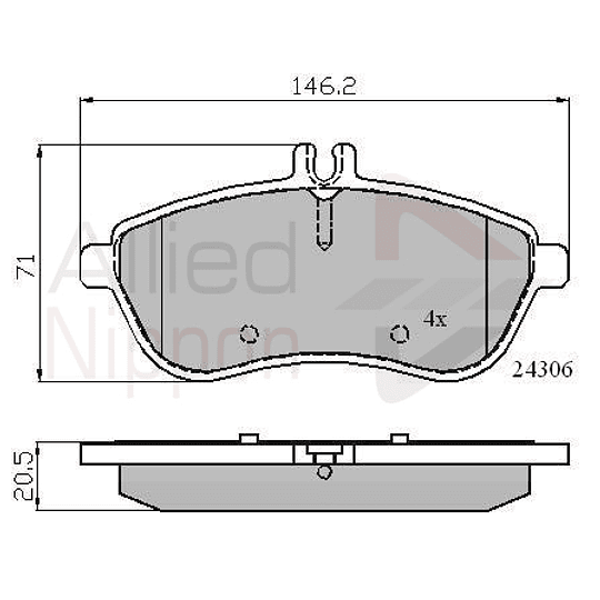 Pastillas Freno Mercedes Benz CLA250 2013-2019 Delantero