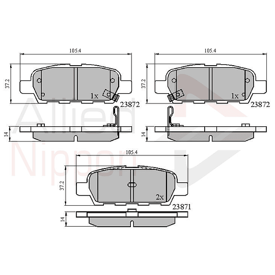 Pastillas Freno Infiniti Q70 2013-2019 Trasero