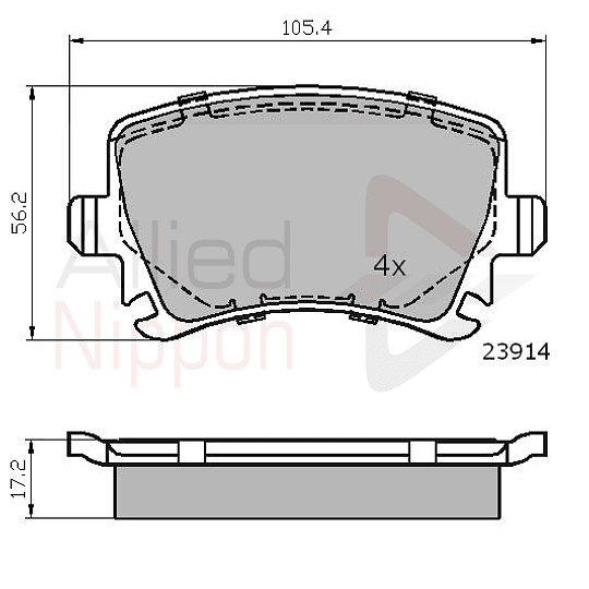 Pastillas Freno Seat Altea 2004-2015 Trasero