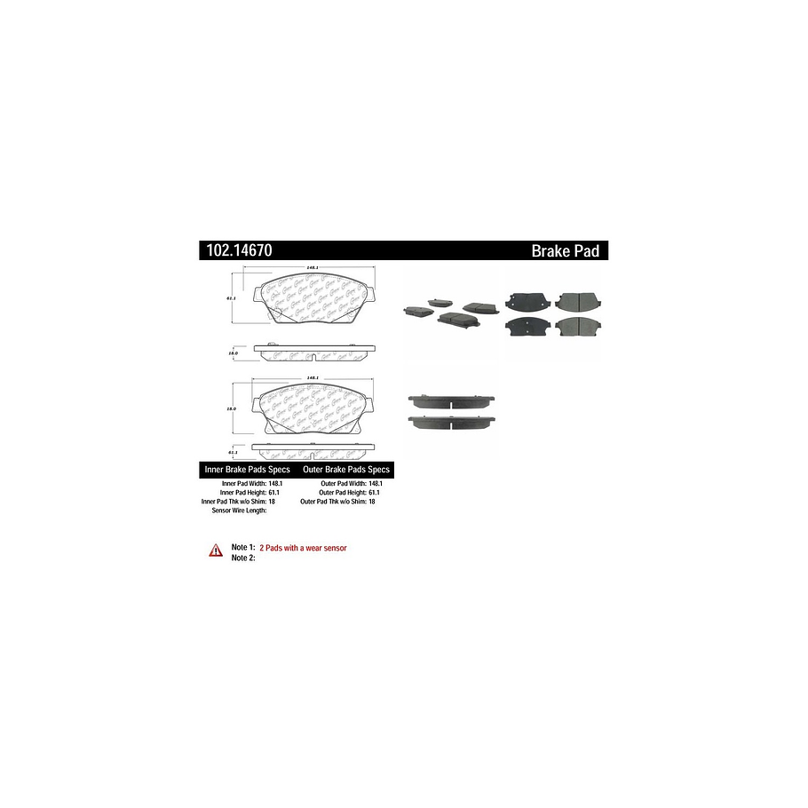 Pastillas Freno Chevrolet Trax / Tracker 2013-2020 Delantero 2