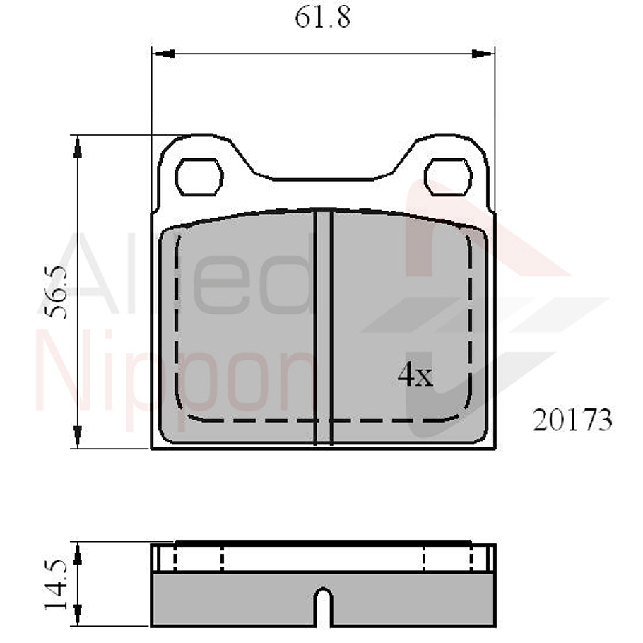 Pastillas Freno Mercedes Benz 560 SL 1971-1989 Delantero 2