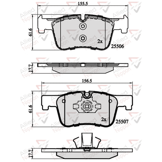 Pastillas Freno BMW 320i 2004-2013 Delantero