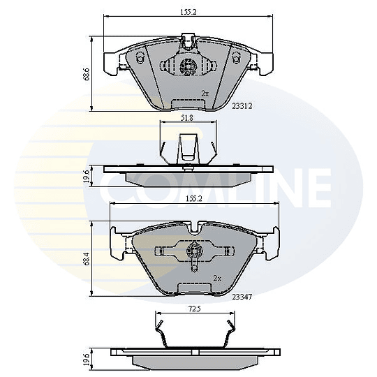 Pastillas Freno BMW 745i 2001-2008 Delantero