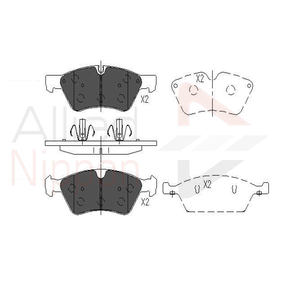 Pastillas Freno Mercedes Benz GL550 2013-2019 Delantero 2