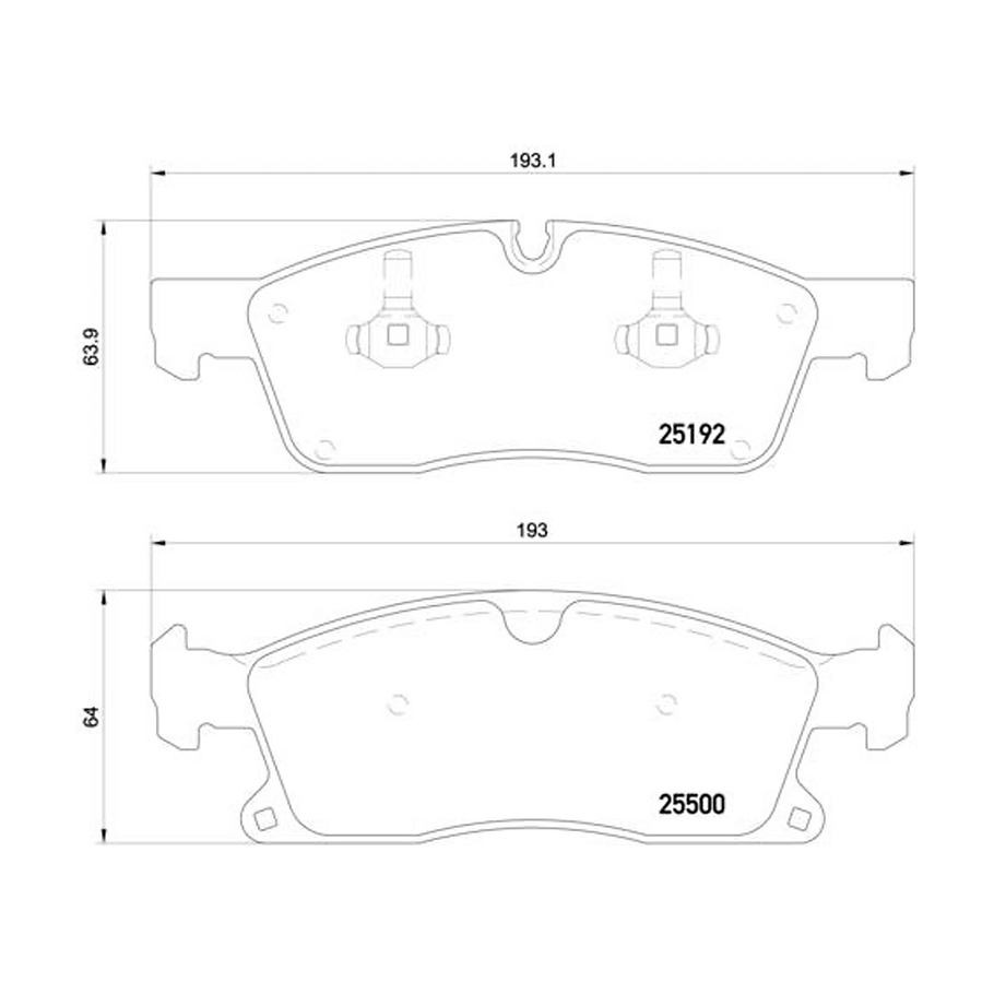 Pastillas Freno Mercedes Benz GLE350 2012-2019 Delantero 2