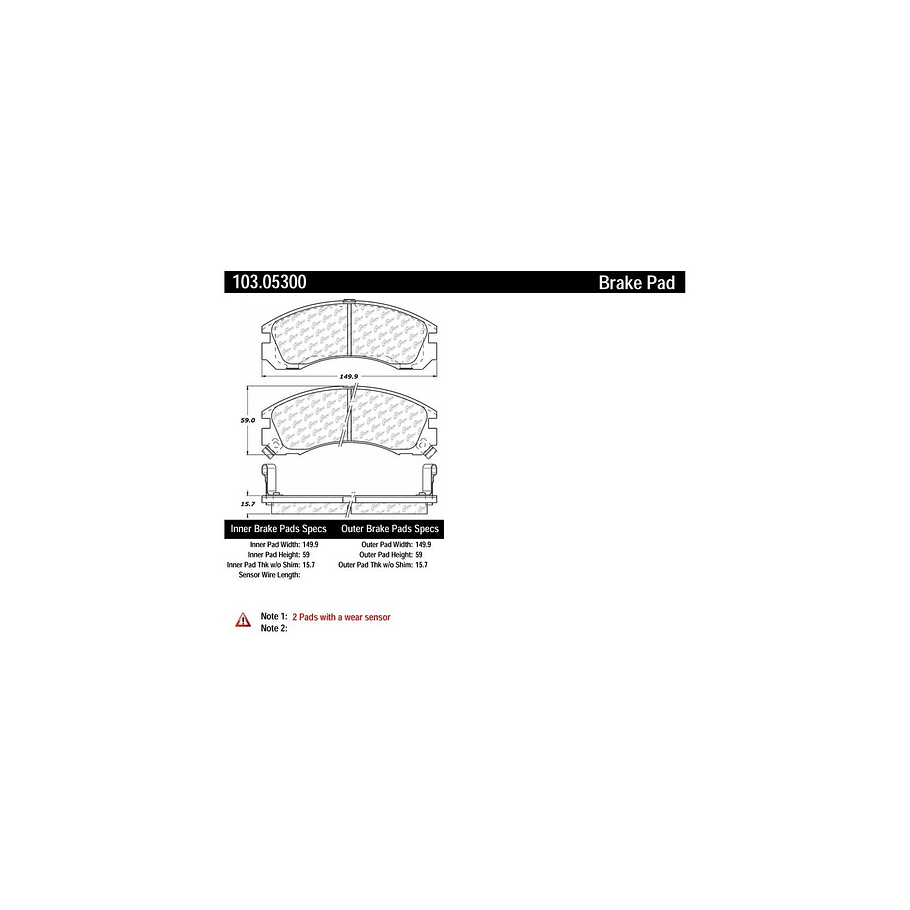 Pastillas Freno Mitsubishi Montero Sport 1996-2008 Delantero 2