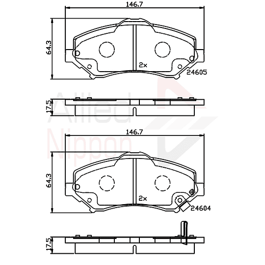 Pastillas Freno Dodge Nitro 2007-2012 Delantero