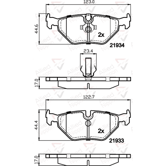 Pastillas Freno BMW 320d 1997-2006 Trasero