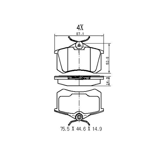 Pastillas Freno Seat Ibiza 2008-2015 Trasero