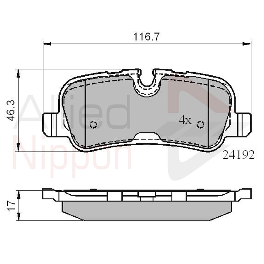 Pastillas Freno Land Rover LR4 2009-2016 Trasero 2