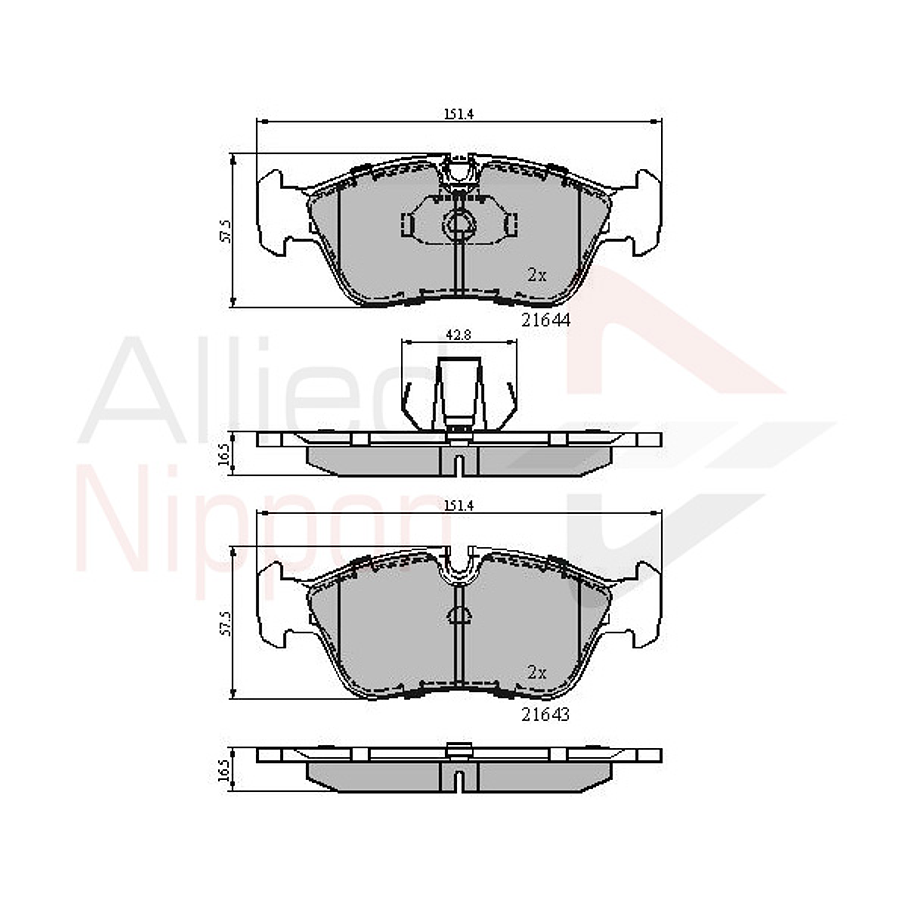 Pastillas Freno BMW 325i 2004-2013 Delantero 2