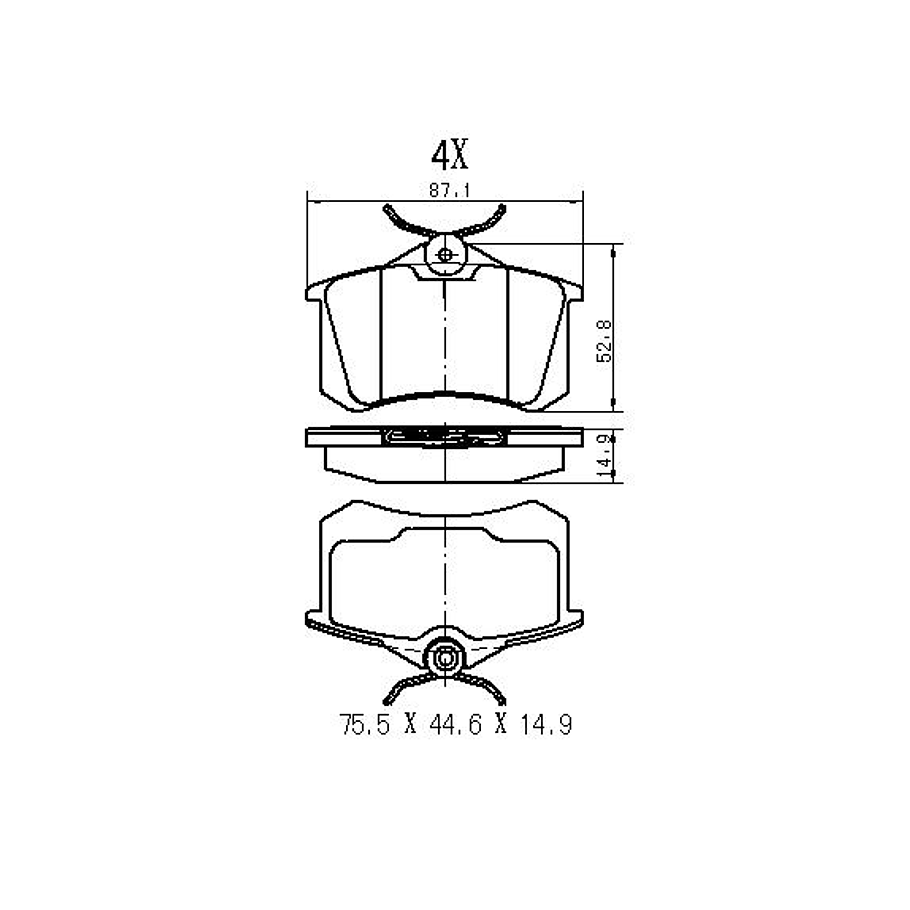 Pastillas Freno Audi A6 Quattro 1997-2004 Trasero 2