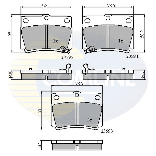 Pastillas Freno COMLINE CBP3775