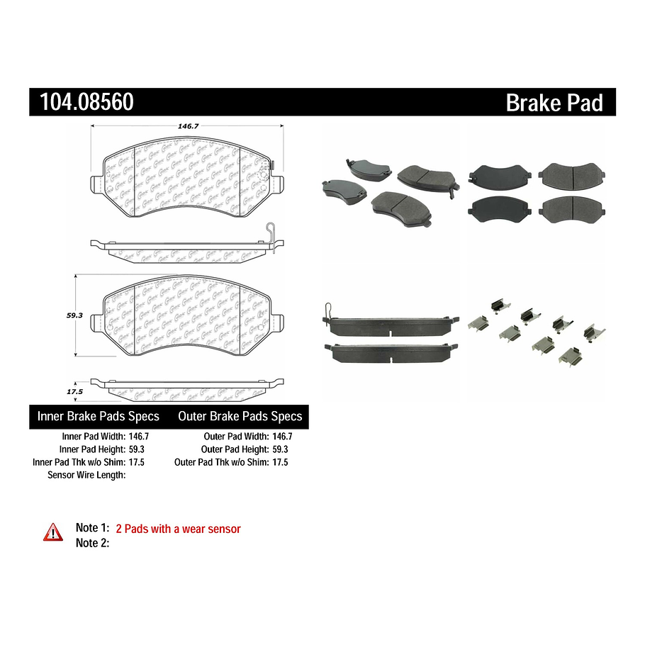 Pastillas Freno Chrysler Voyager 2001-2007 Delantero 2