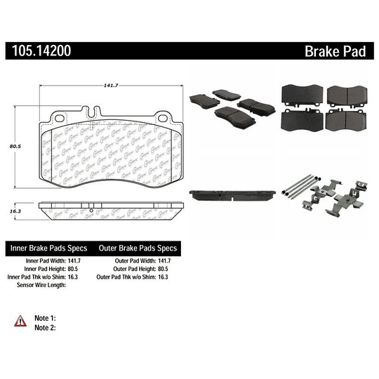 Pastillas Freno Mercedes Benz CLS400 2010-2018 Delantero