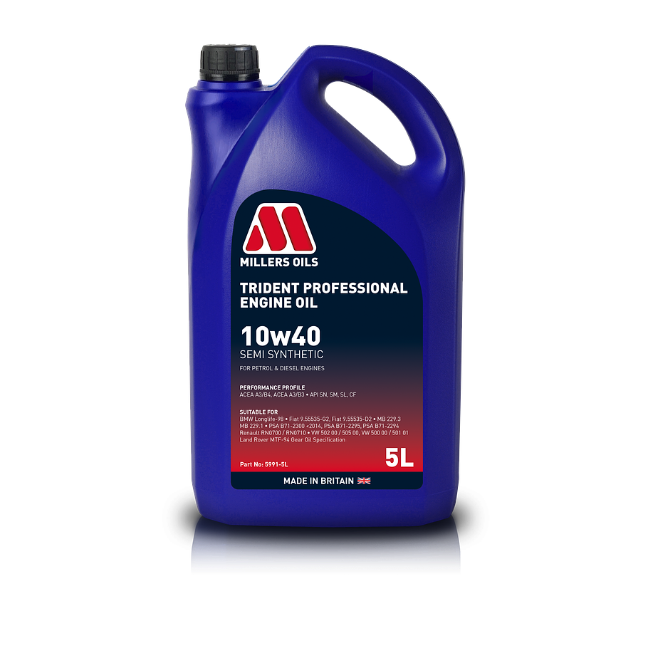Aceite Motor MILLER´S Trident Professional 10w40 Formato 5L 1