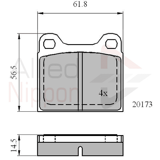 Pastillas Freno Volkswagen Karmann Ghia 1962-1974 Delantero