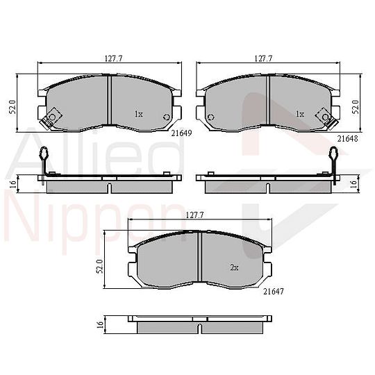 Pastillas Freno Mitsubishi Eclipse 1990-1994 Delantero