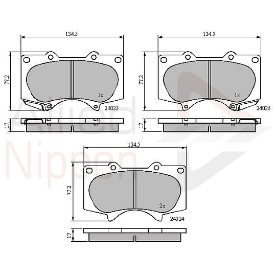 Pastillas Freno Toyota Land Cruiser Prado 2002-2010 Delanter