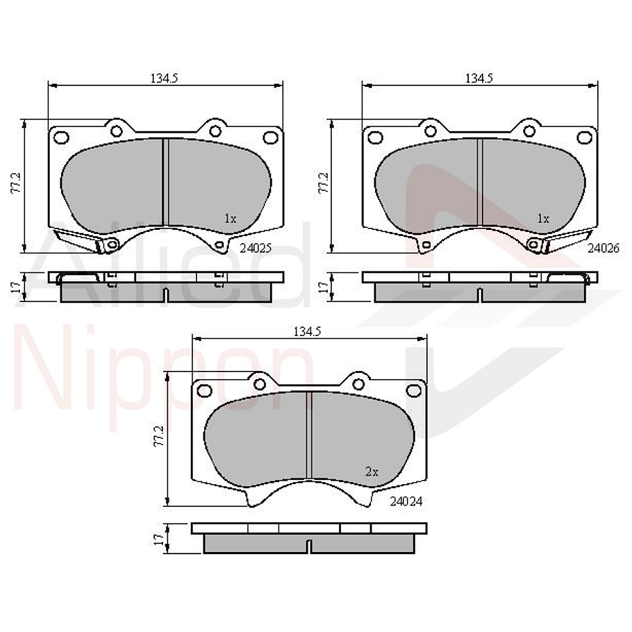 Pastillas Freno Toyota Land Cruiser Prado 2002-2010 Delanter 2