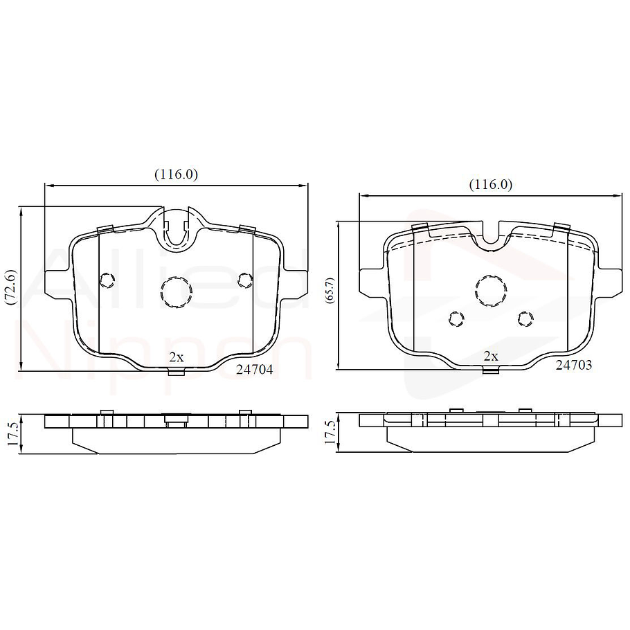 Pastillas Freno BMW 740e xDrive 2015-2022 Trasero 2