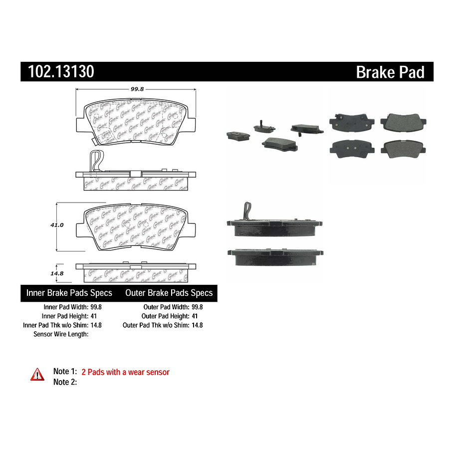 Pastillas Freno Hyundai Azera 2005-2011 Trasero 2