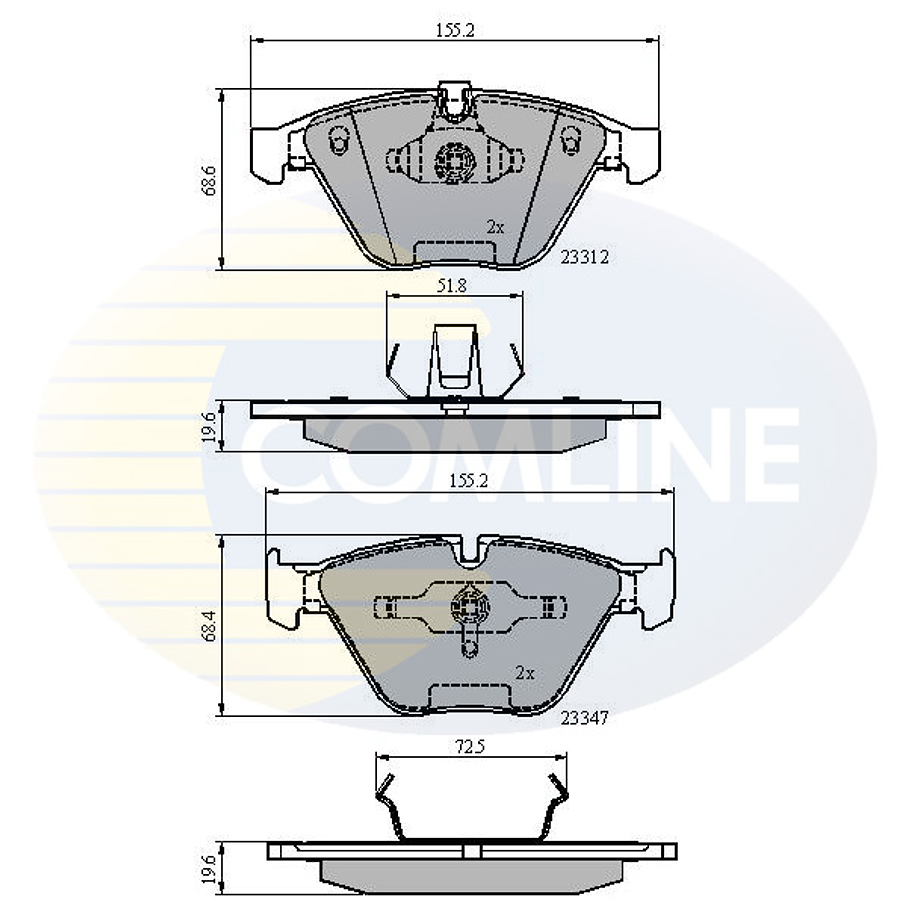 Pastillas Freno BMW 645i 2004-2010 Delantero 2