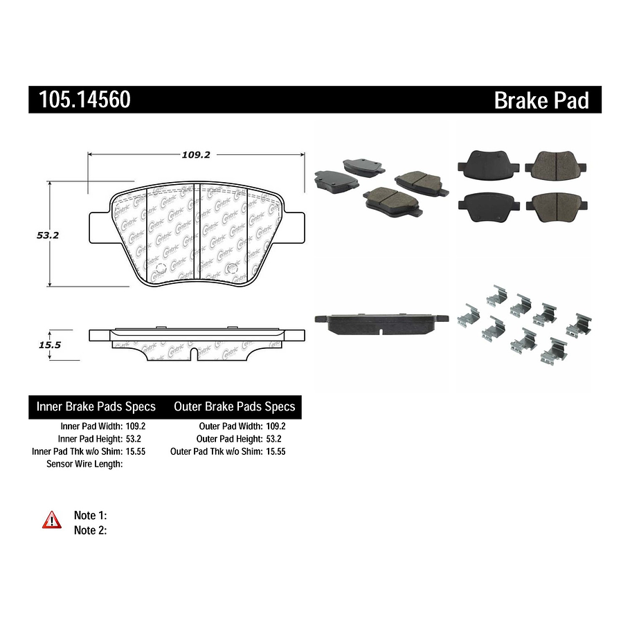 Pastillas Freno Volkswagen Touran 2003-2015 Trasero 2