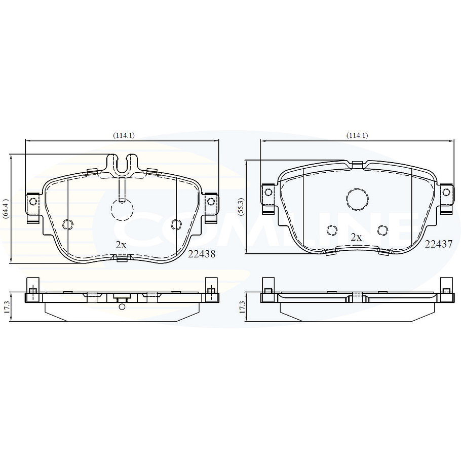 Pastillas Freno Mercedes Benz E250 2017-2023 Trasero 2