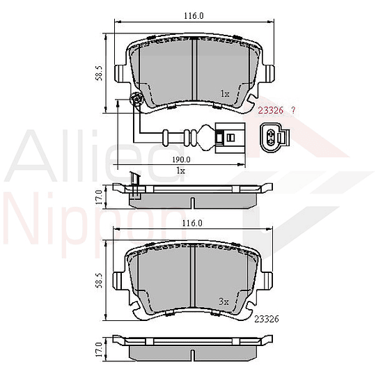 Pastillas Freno Volkswagen Kombi 2003-2015 Trasero