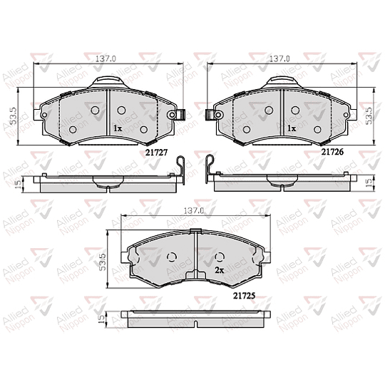 Pastillas Freno Hyundai Elantra 1990-1995 Delantero