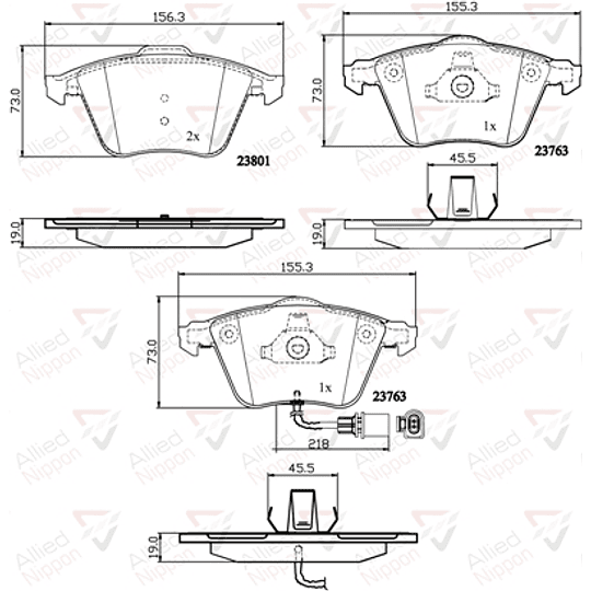 Pastillas Freno Volkswagen Passat 2005-2010 Delantero