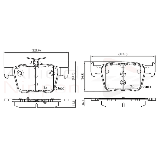 Pastillas Freno Audi A3 2020-2023 Trasero