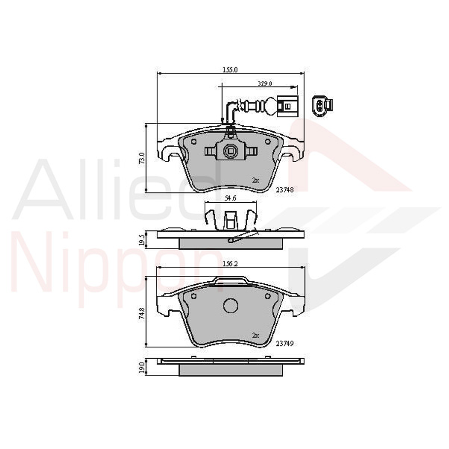 Pastillas Freno Volkswagen Kombi 2003-2015 Delantero 5