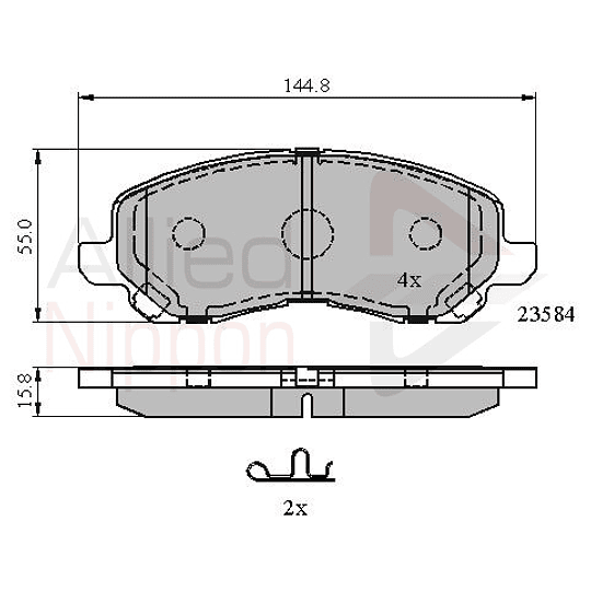 Pastillas Freno Mitsubishi Space Runner 2010-2023 Delantero