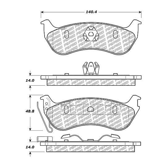 Pastillas Freno Jeep Wrangler 1997-2006 Trasero